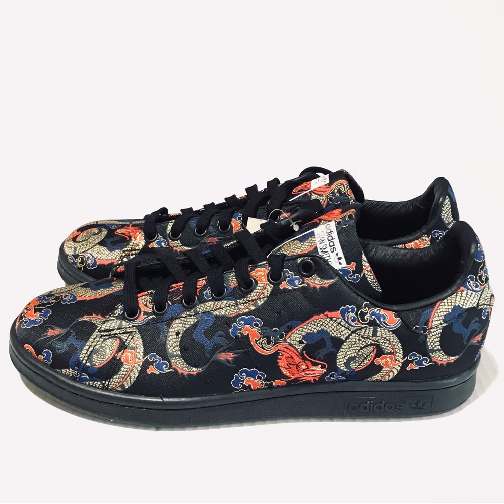 Adidas~Stan Smith~Dragon Boat Festival~Luxe Embroidered Dragon Print Men’s Sz-9